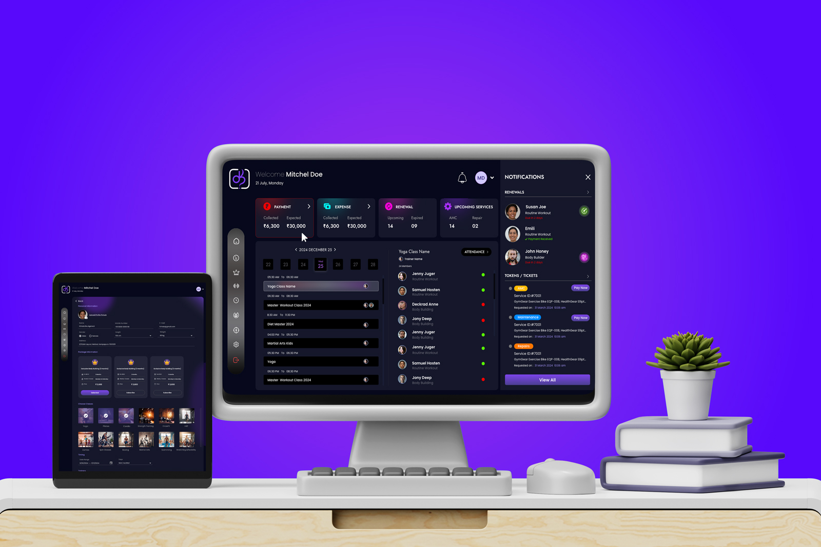 KriyaX member management dashboard